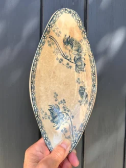 Paire de ravies anciens en faïence – Sarreguemines 