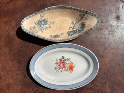 Paire de ravies anciens en faïence – Sarreguemines 