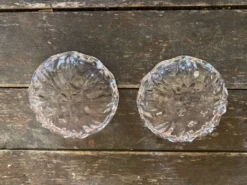 Paire De Saleron Ancien Cristal Henri Piubello Salière Poivrier Vintag