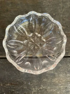 Paire De Saleron Ancien Cristal Henri Piubello Salière Poivrier Vintag