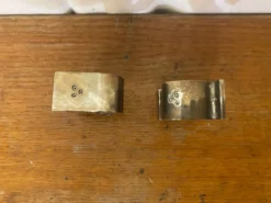 Paire De Saleron Ancien Sel Poivre Metal Argenté Salière Poivrier Vint