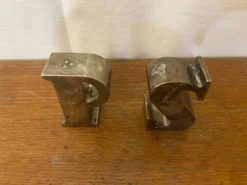 Paire De Saleron Ancien Sel Poivre Metal Argenté Salière Poivrier Vint