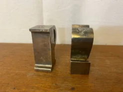 Paire De Saleron Ancien Sel Poivre Metal Argenté Salière Poivrier Vint