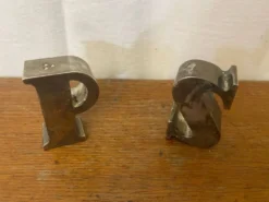 Paire De Saleron Ancien Sel Poivre Metal Argenté Salière Poivrier Vint