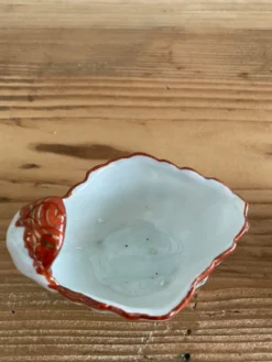 Paire de salerons coquille style Louis XV porcelaine du XIXeme