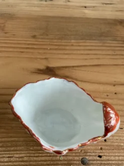 Paire de salerons coquille style Louis XV porcelaine du XIXeme