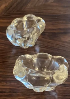 Paire de salerons cristal Daum