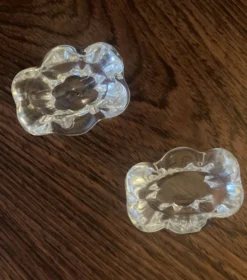 Paire de salerons cristal Daum