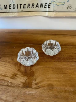 Paire de salerons en cristal