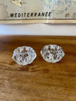 Paire de salerons en cristal