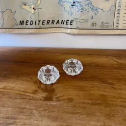 Paire de salerons en cristal