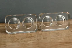 Paire de salerons en cristal