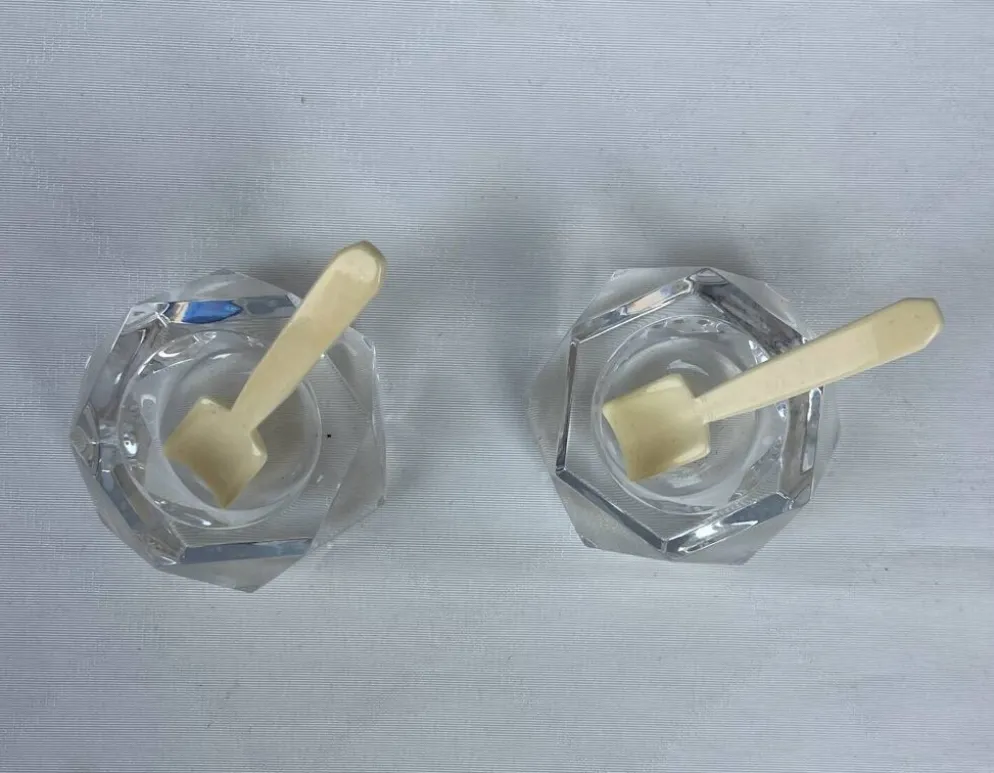 Paire de salerons en cristal Baccarat