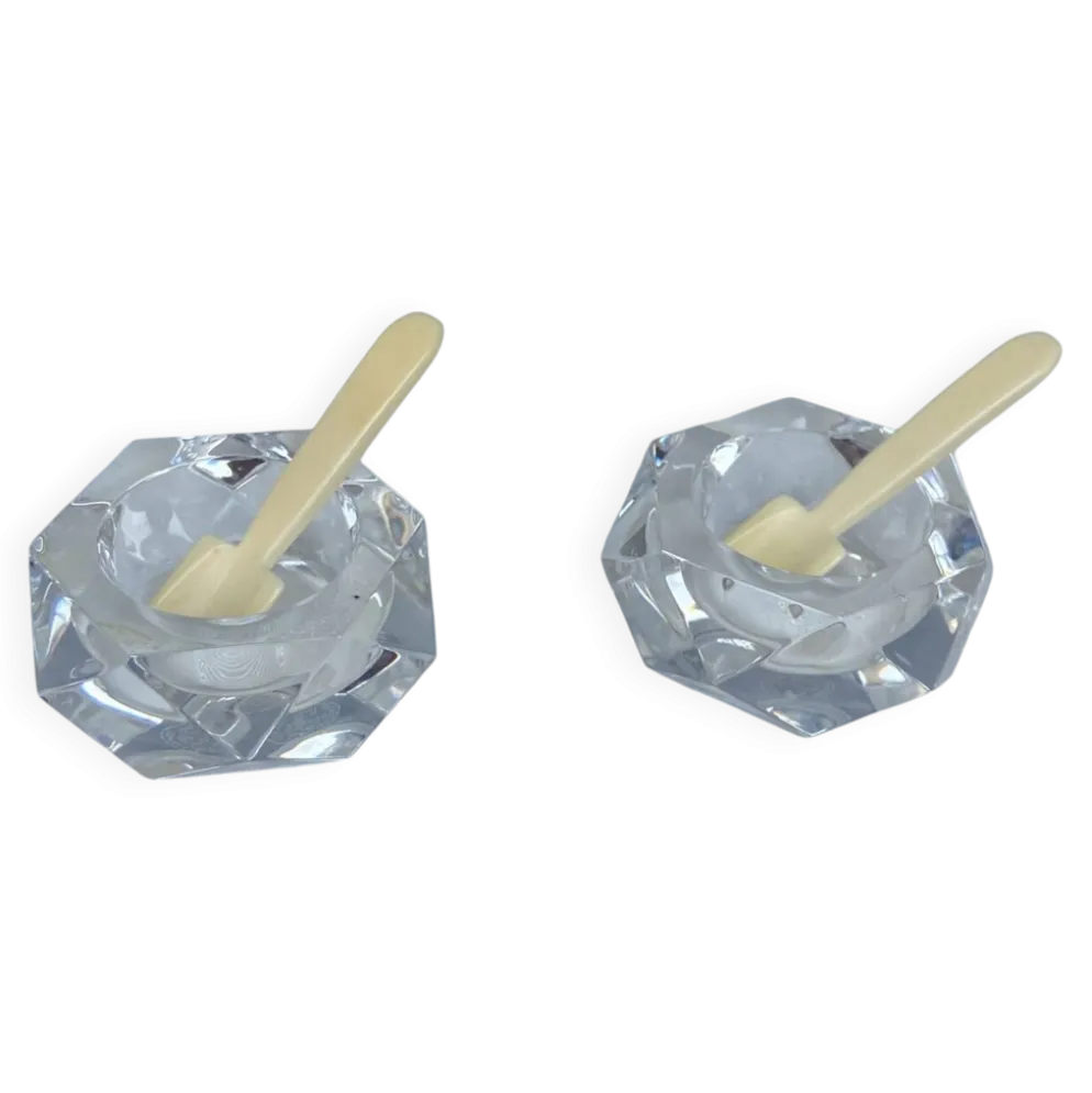 Paire de salerons en cristal Baccarat