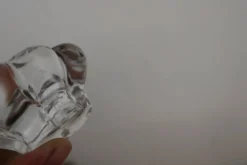 Paire de salerons en cristal Daum France avec coffret et cuillère