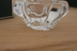 Paire de salerons en cristal Daum France avec coffret et cuillère