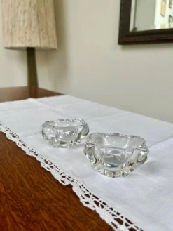 Paire de salerons en cristal Daum France