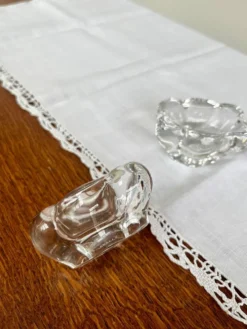 Paire de salerons en cristal Daum France