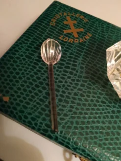 Paire de salerons en cristal de Lorraine