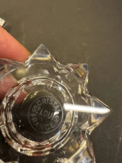 Paire de salerons en cristal taillé Saint-Louis