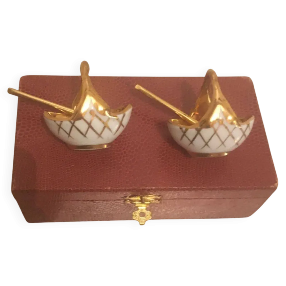 Paire de salerons Limoges