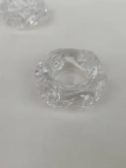 Paire de salières en cristal de baccarat, modèle Aladdin.