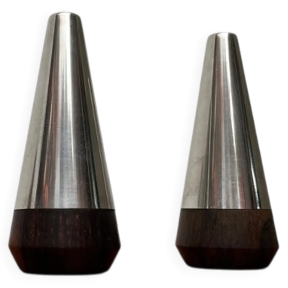 Paire de Salières et Poivrières Danoises Mid-Century de A&B Lundtofte, années 1960