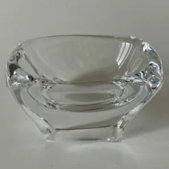 Paire de salières ou salerons en cristal incolore de la maison Daum Nancy