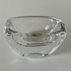 Paire de salières ou salerons en cristal incolore de la maison Daum Nancy