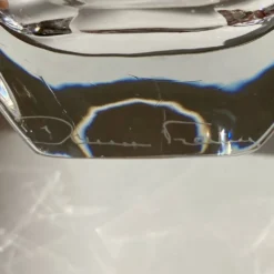 Paire de salières ou salerons en cristal incolore de la maison Daum Nancy