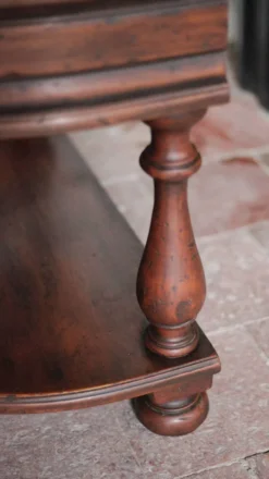 Paire de table de nuit bois arrondies, table de chevet, bout de canapé