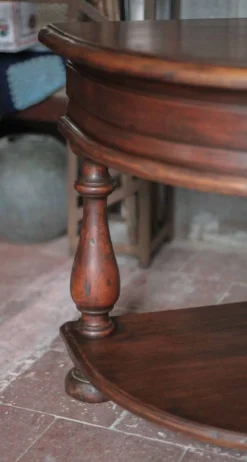 Paire de table de nuit bois arrondies, table de chevet, bout de canapé