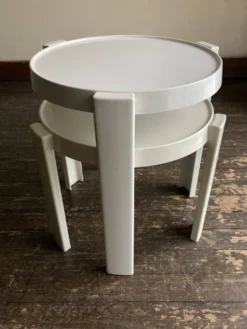 Paire de tables basses gigogne space age design italien 1960 Kastilia
