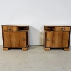 Paire de tables de chevet Art Déco, design épuré, années 1950