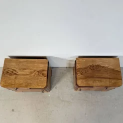 Paire de tables de chevet Art Déco, design épuré, années 1950