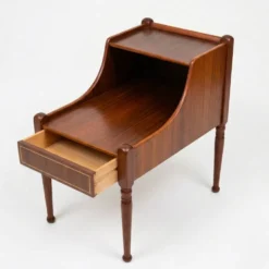 Paire de tables de chevet danoises scandinaves vintage en acajou – années 50