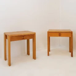 Paire de tables de chevet en chêne par Esko Pajamies pour Asko, Finlande, années 1960