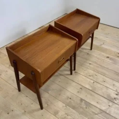 Paire de tables de chevet en teck danois, années 1960