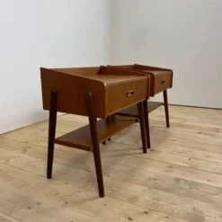 Paire de tables de chevet en teck danois, années 1960
