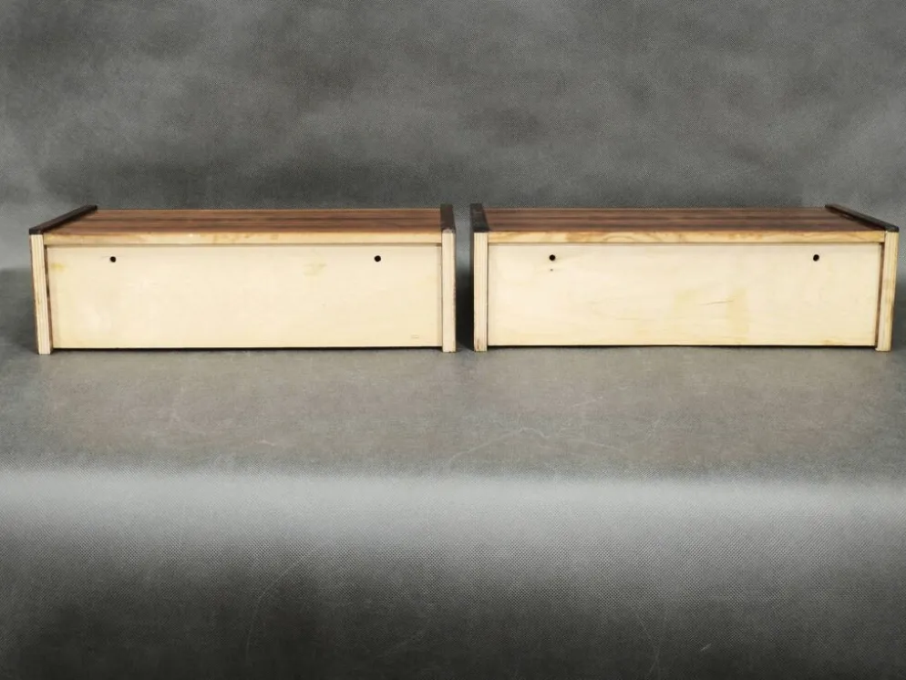 Paire de tables de chevet flottantes en palissandre danois, années 1960