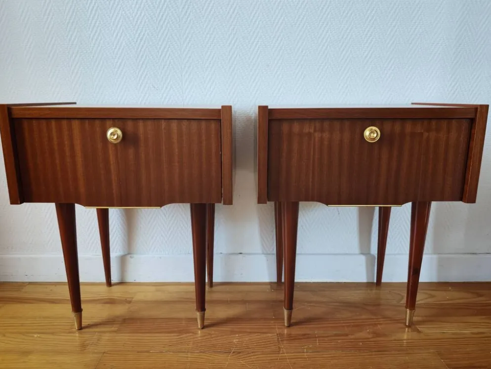 Paire de tables de chevet Mid-Century