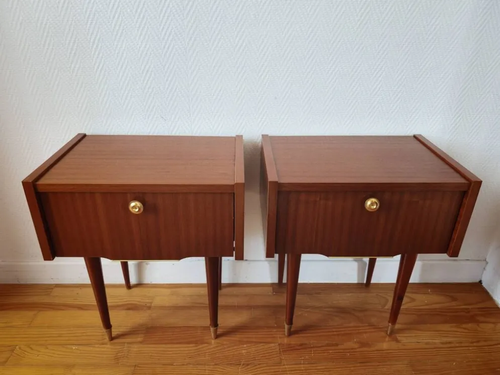 Paire de tables de chevet Mid-Century
