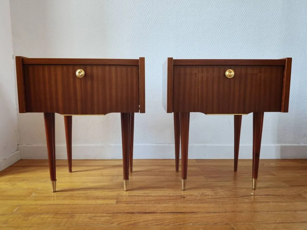 Paire de tables de chevet Mid-Century