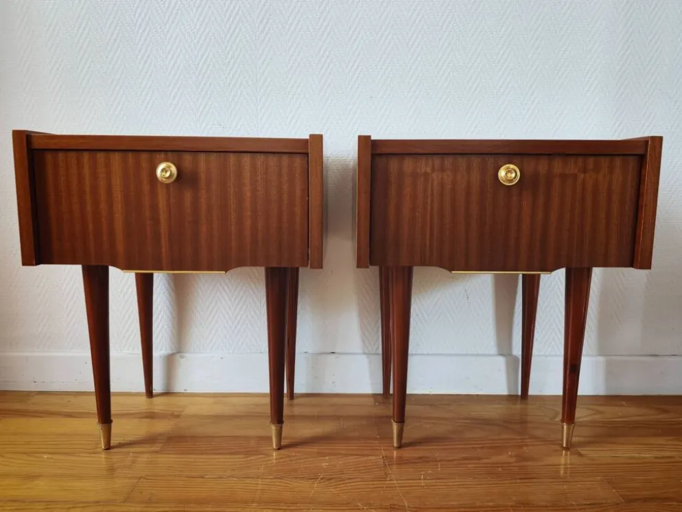 Paire de tables de chevet Mid-Century