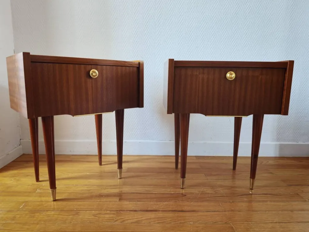 Paire de tables de chevet Mid-Century