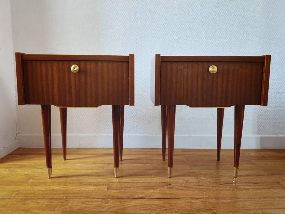 Paire de tables de chevet Mid-Century