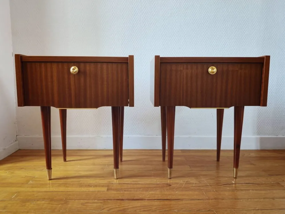Paire de tables de chevet Mid-Century