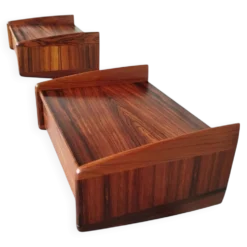 Paire de tables de chevet palissandre Melvin Mikkelsen, Danemark années 60