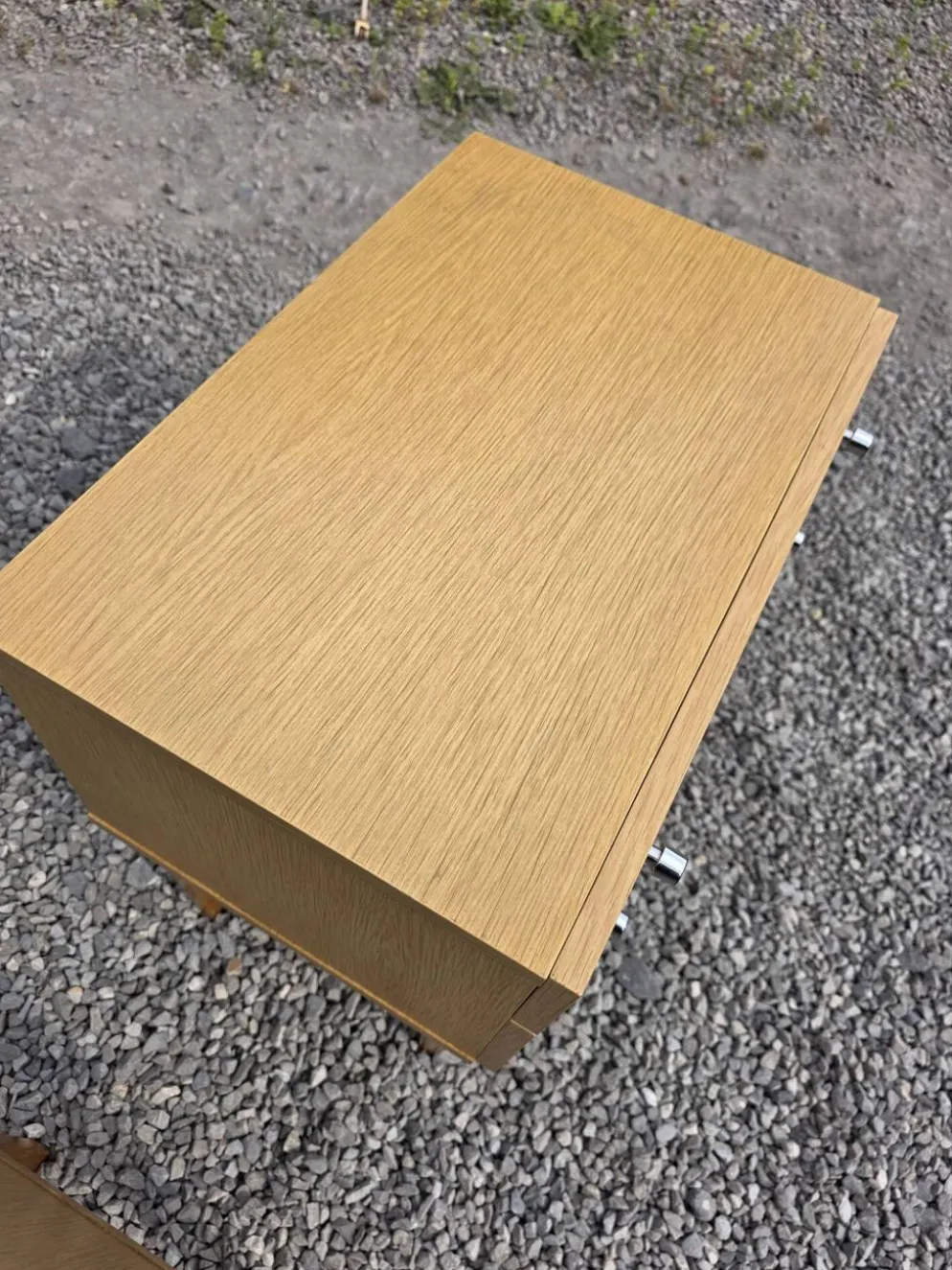 Paire de tables de chevet scandinaves en chêne des années 60