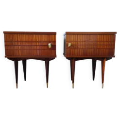 Paire de tables de chevet scandinaves, années 50-60